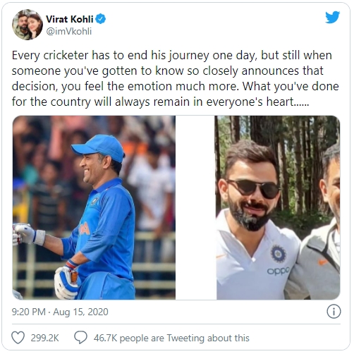 Virat tweets Dhoni_1 