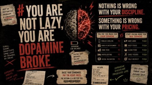 YOU ARE NOT LAZY, YOU ARE DOPAMINE BROKE
