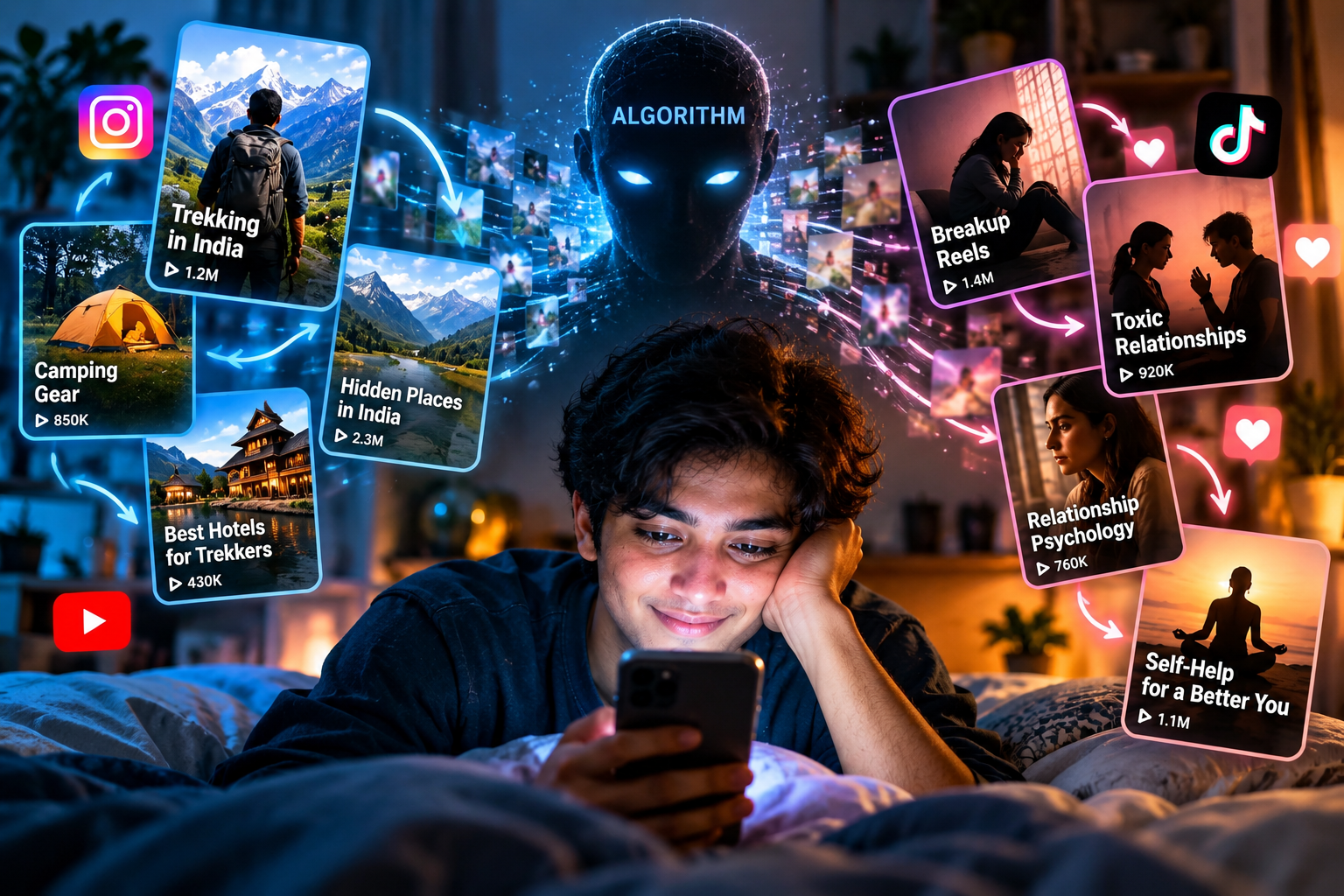You choose the content. The algorithm chooses what comes next.